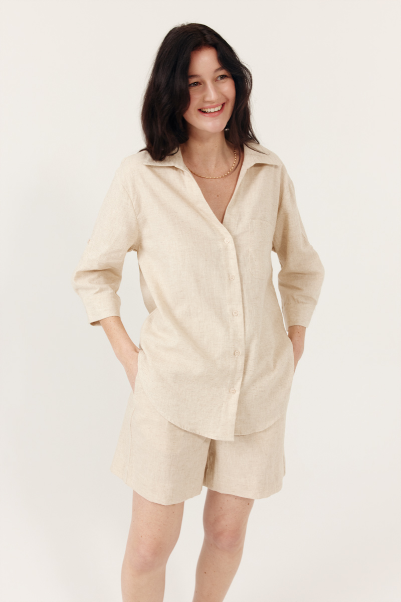 CAMISA AVELYNE COLOR BEIGE 1